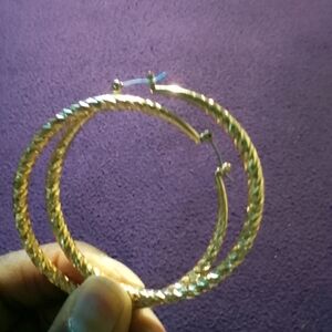 Gold-Tone Twisted Hoop Earrings - Women Jewelry
